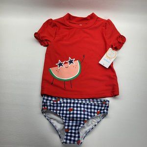 Just One You Carter's Baby Girl Swimwear 2-PC Bathing Suit Watermelon